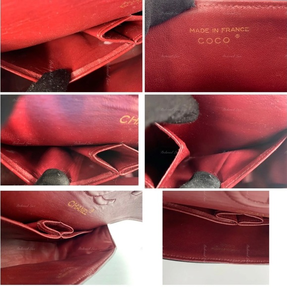 Authentic CHANEL Lambskin Small Classic Double Flap Bag Black/ Gold Hardware - Picture 10 of 12